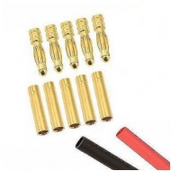2mm Bullet Connectors with Heat Shrink (5 Pairs)