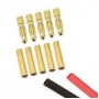 2mm Bullet Connectors with Heat Shrink (5 Pairs)