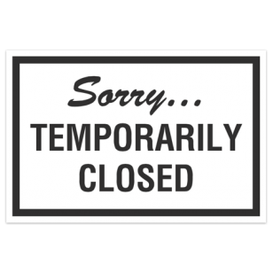 Sorry, we're temporarily closed, back soon.